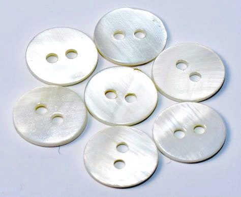 Pearl shell two hole buttons