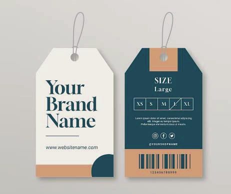 Branded hang tags mockups