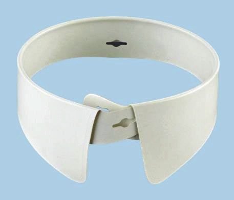 White fabric neck collar boards