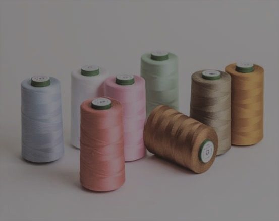 Embroidery thread skeins in rainbow colours